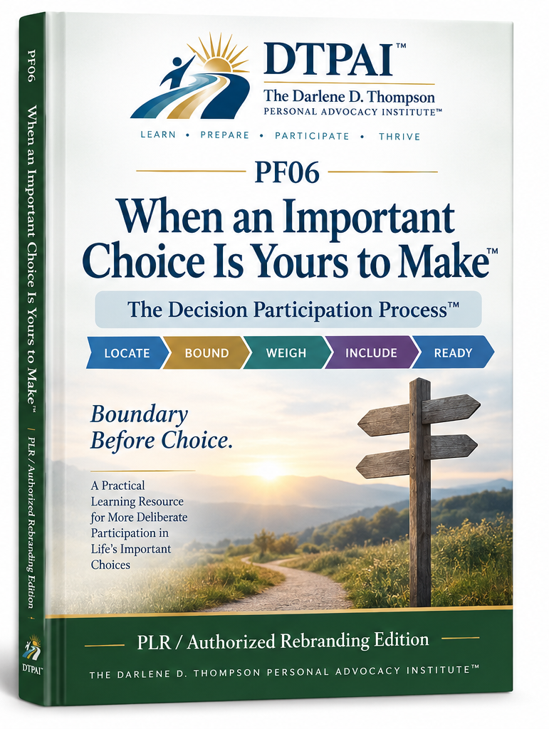 PF06 When an Important Choice Is Yours to Make — PLR / Authorized Rebranding Edition cover
