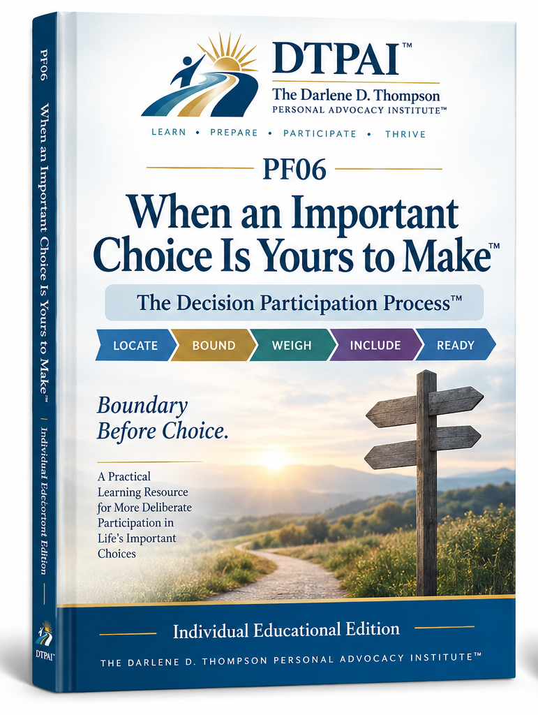 PF06 When an Important Choice Is Yours to Make — Individual Educational Edition cover
