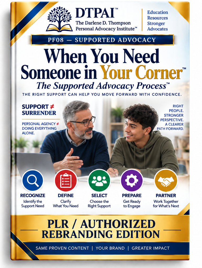 PF08 When You Need Someone in Your Corner — PLR / Authorized Rebranding Edition cover